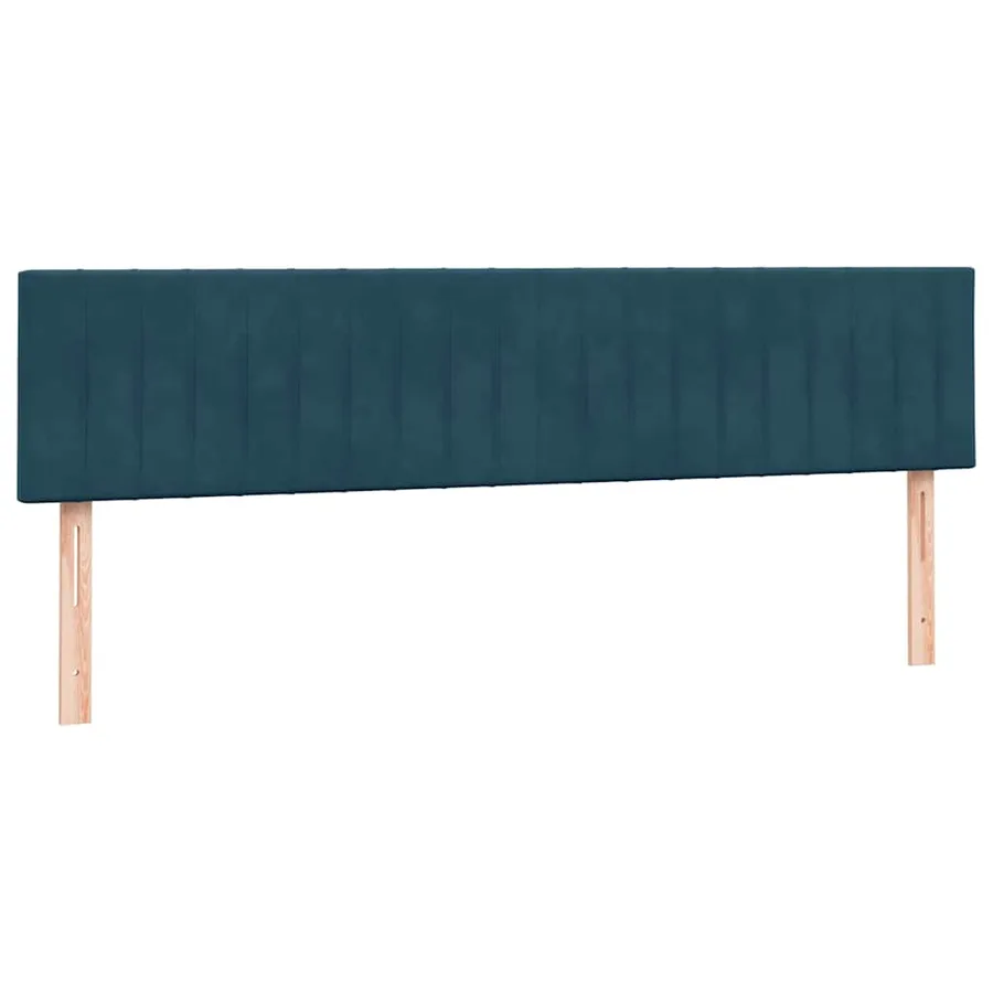 Sommier à lattes de lit et matelas bleu foncé 180x210cm velours - 5