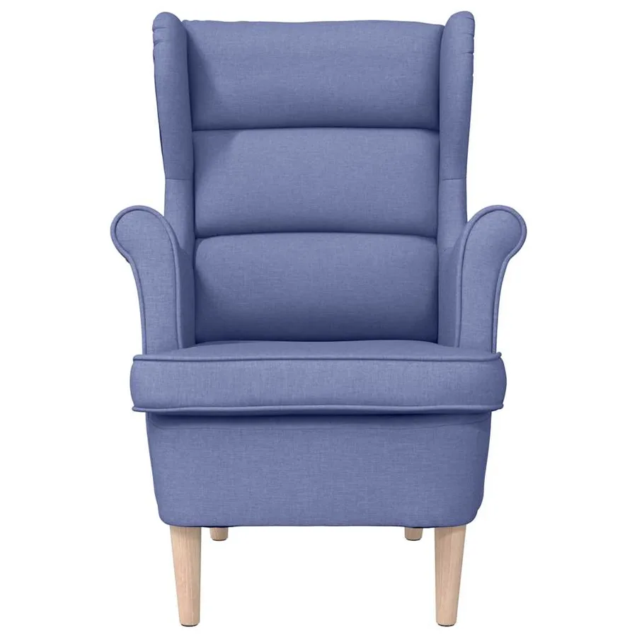 Fauteuil bleu jean 74x84x100 cm tissu - 4