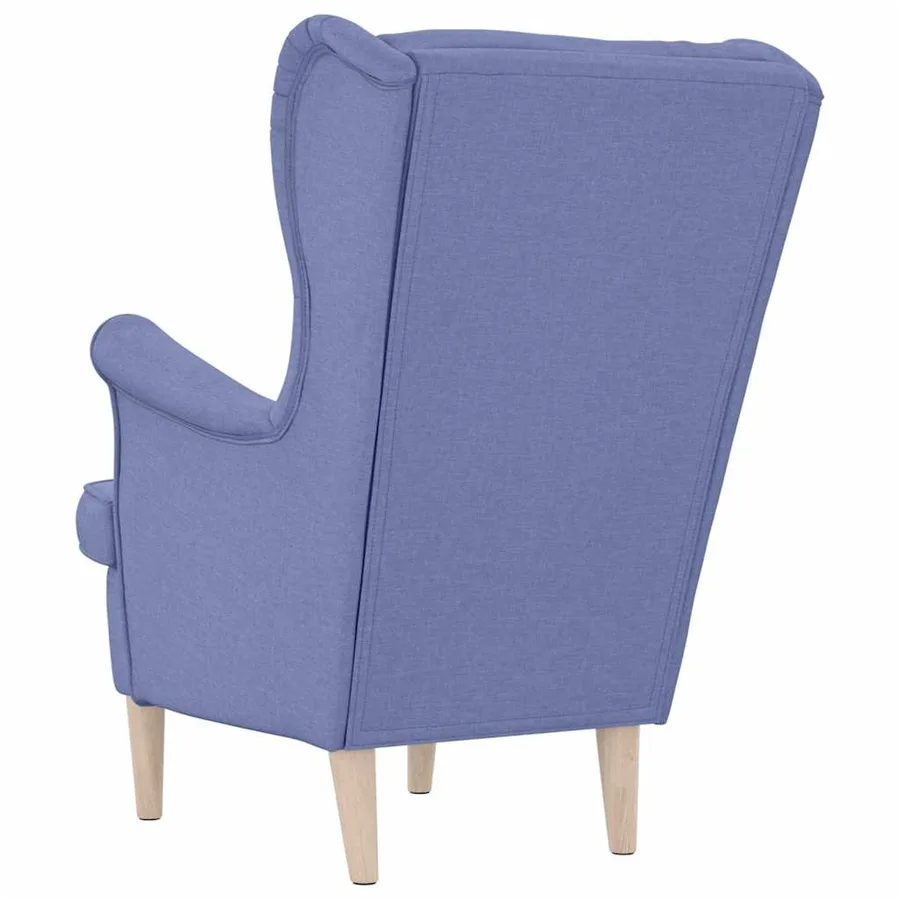 Fauteuil bleu jean 74x84x100 cm tissu - 6