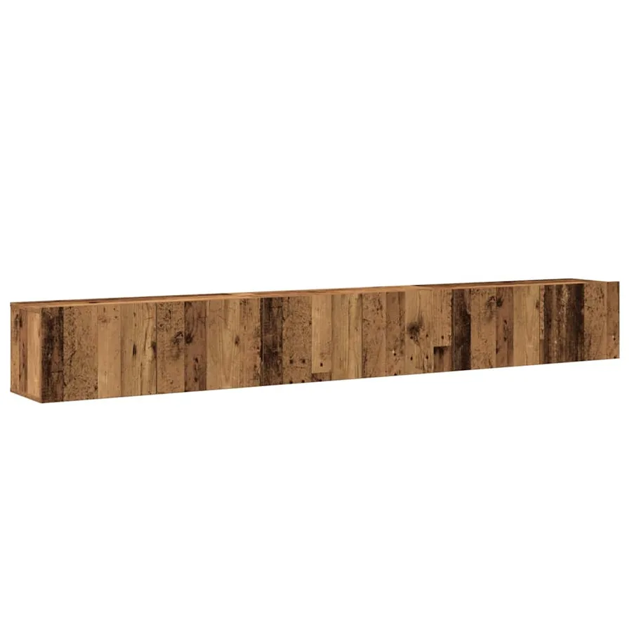 Ensemble de meuble TV mural 3 pcs vieux bois bois d'ingénierie - 2