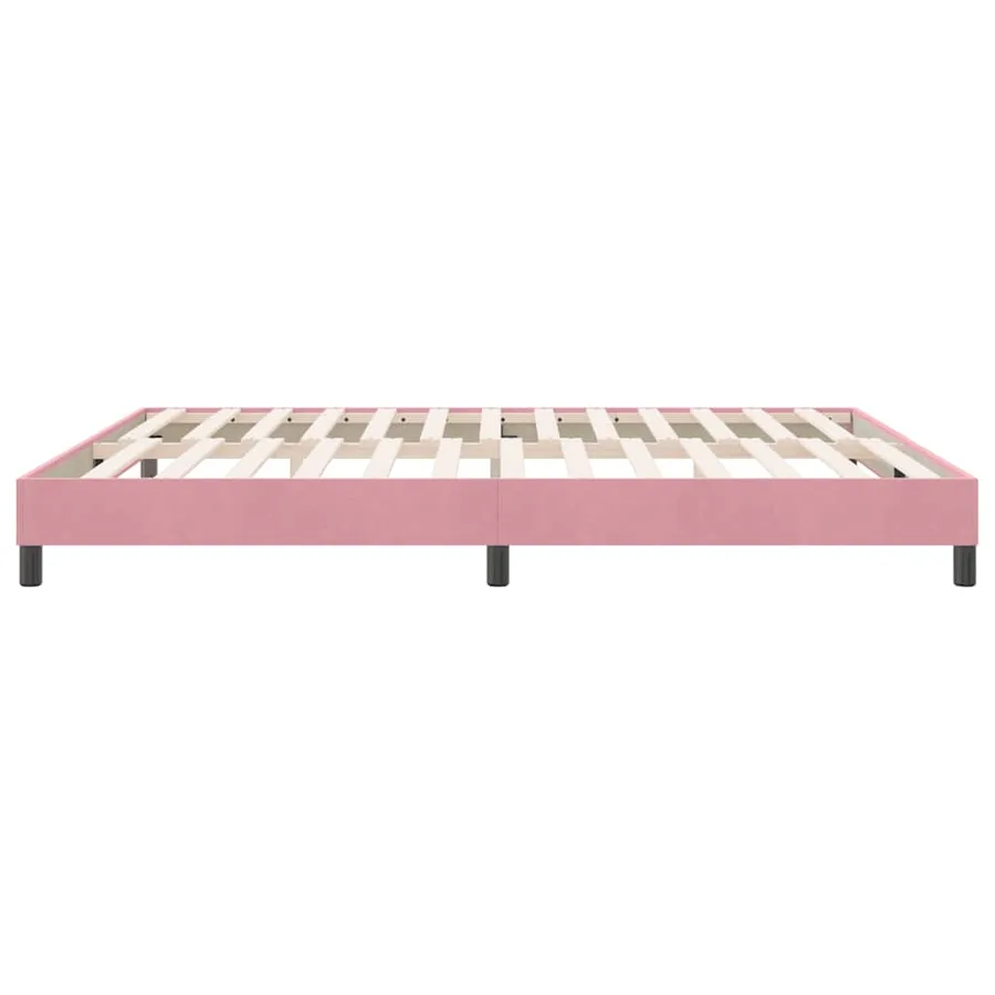 Cadre de lit sans matelas rose 180x210 cm velours - 6