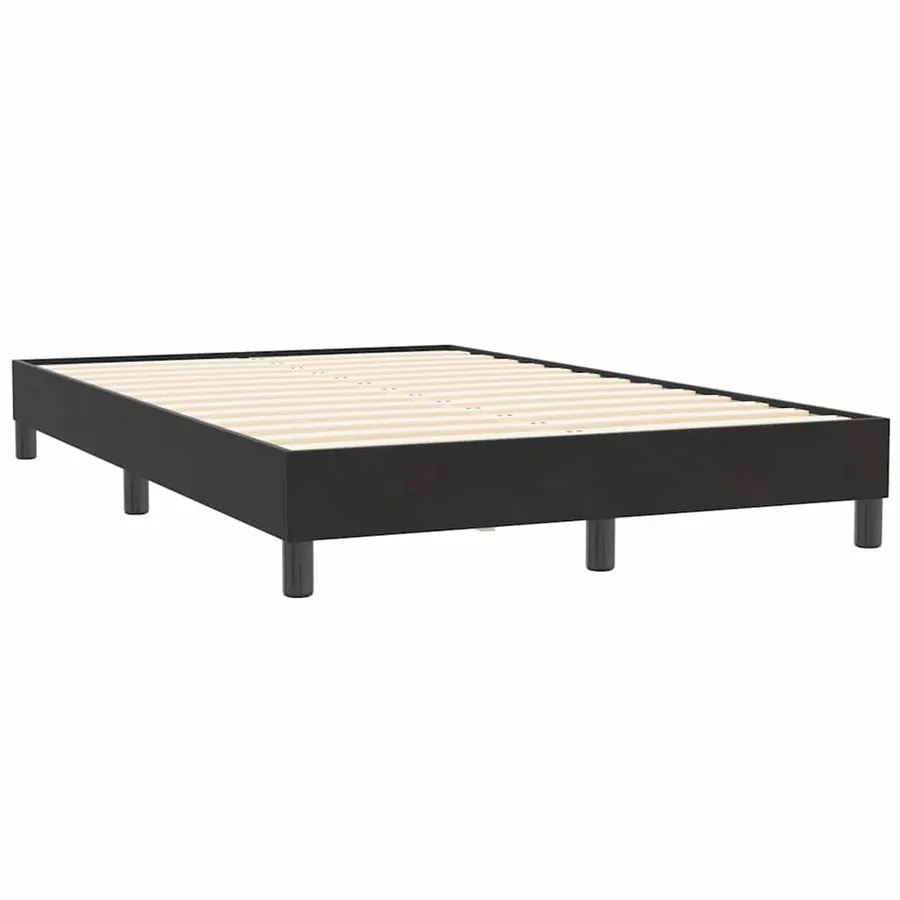 Cadre de lit sans matelas noir 120x210 cm velours - 2