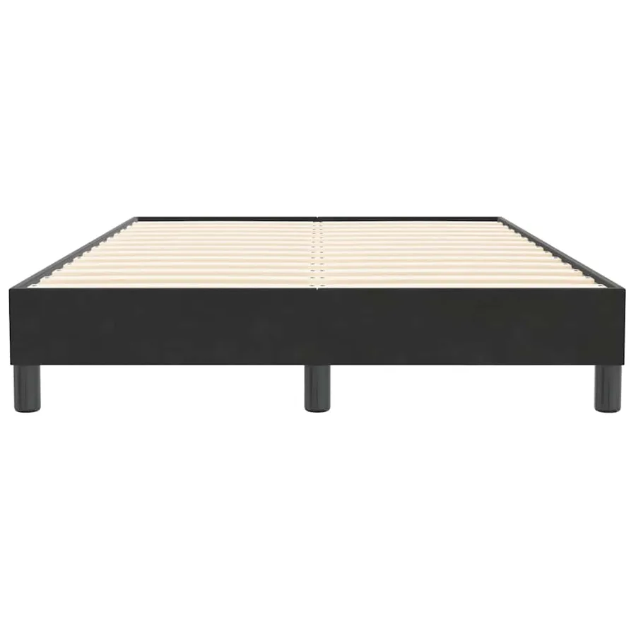 Cadre de lit sans matelas noir 120x210 cm velours - 5
