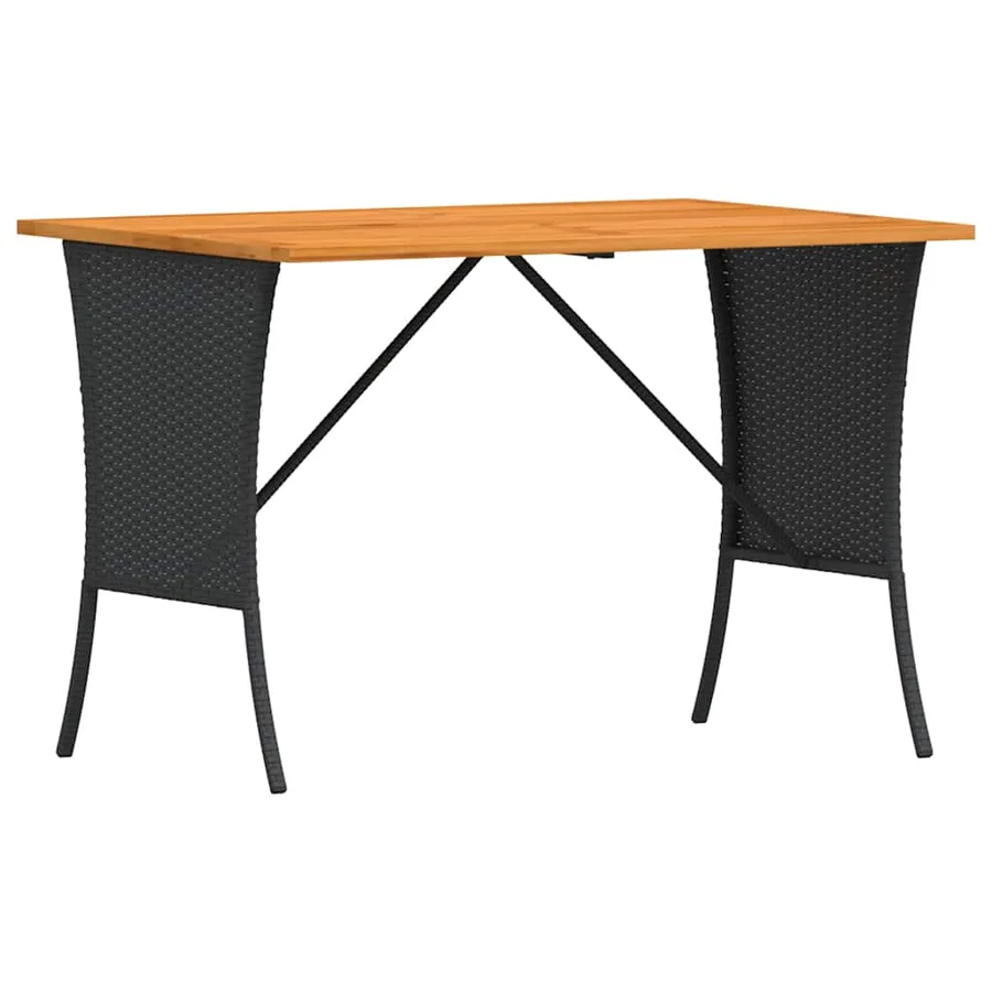 Salon de jardin 4 pcs avec coussins forme L noir résine tressée - 6