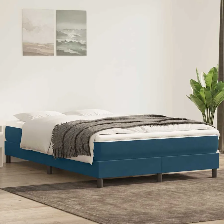 Sommier à lattes de lit sans matelas 160x210 cm velours - 4