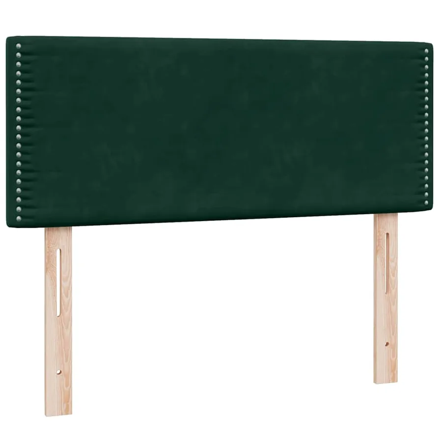Sommier à lattes de lit et matelas vert foncé 120x210cm velours - 6