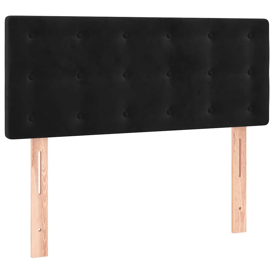 Sommier à lattes de lit avec matelas Noir 100x200 cm Velours - 6