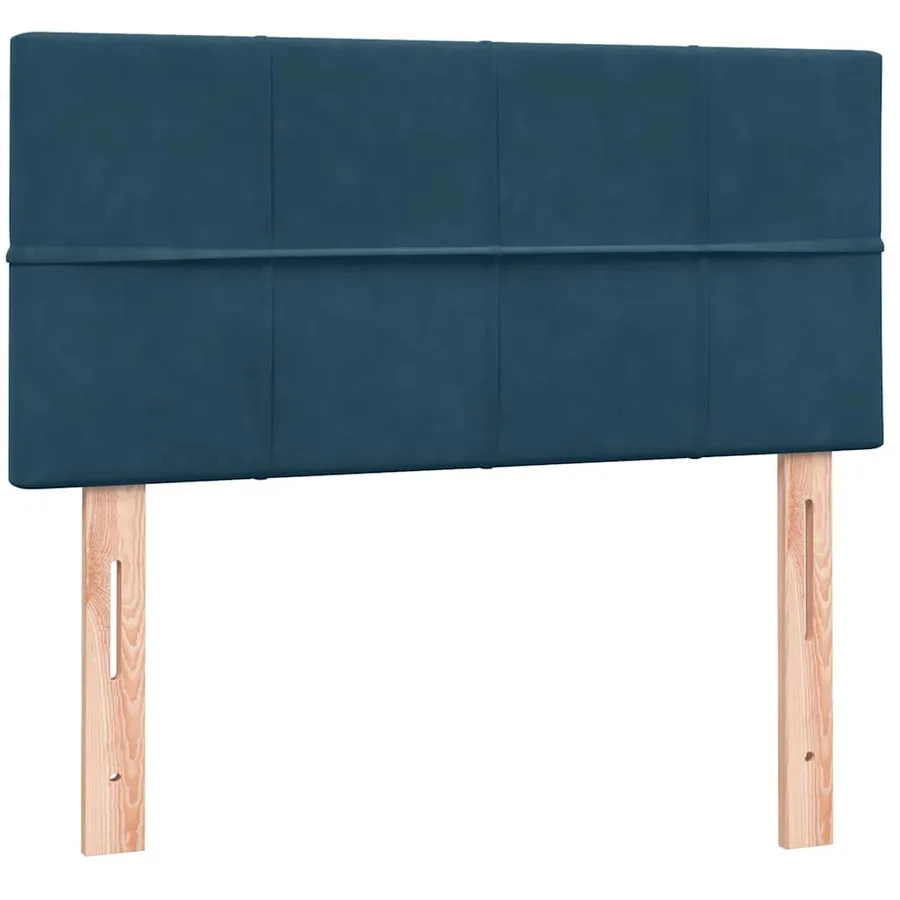 Sommier à lattes de lit et matelas bleu foncé 80x220 cm velours - 6