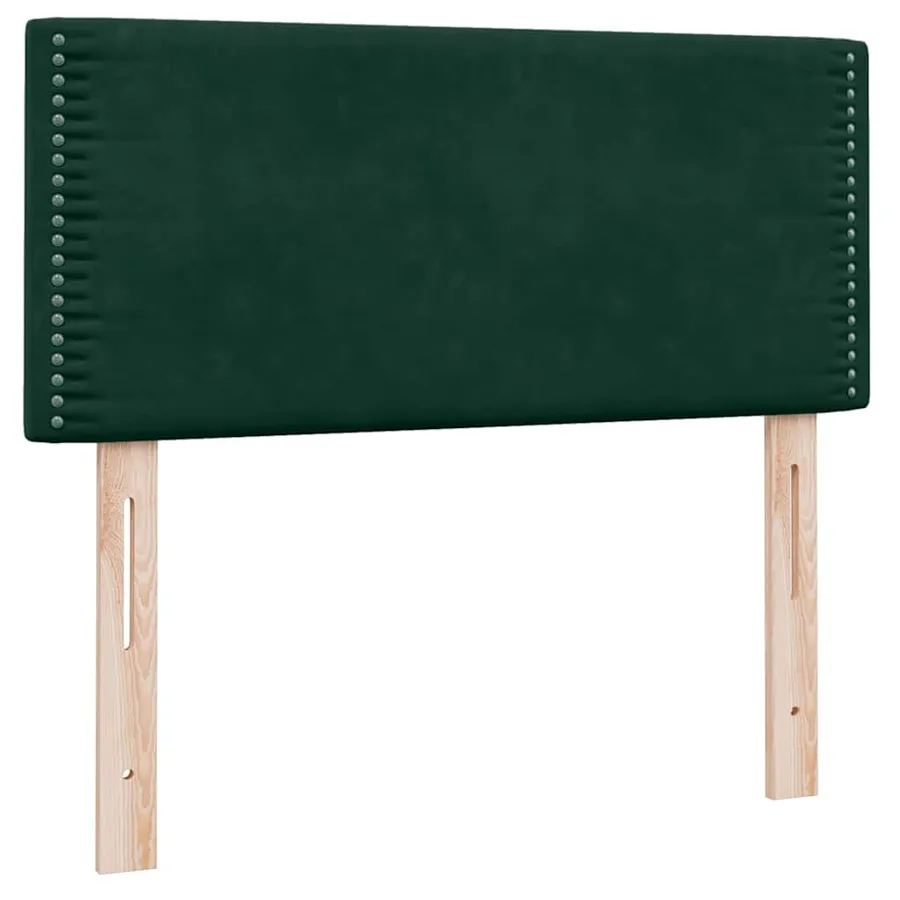 Sommier à lattes de lit et matelas vert foncé 80x220 cm velours - 7