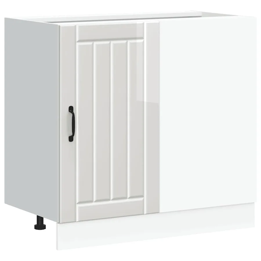 Meuble bas de cuisine « Lucca » Bois d'ingénierie blanc brillant - 2