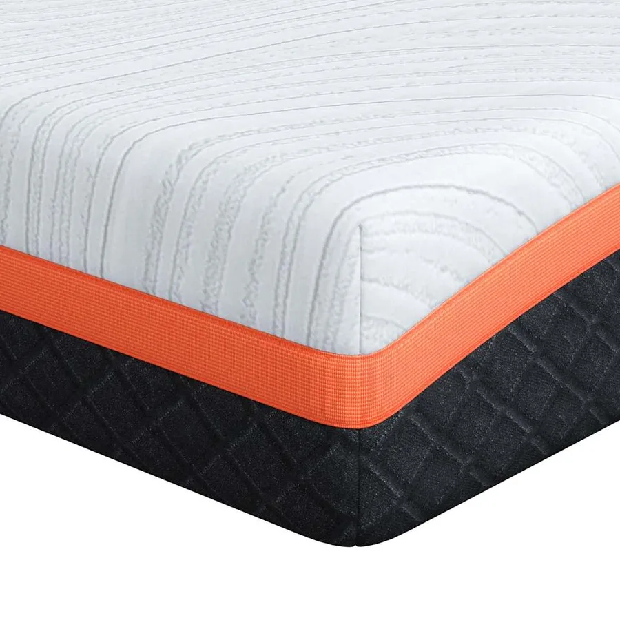 Matelas Blanc et Noir 200 x 200 cm Tissu jacquard - 2