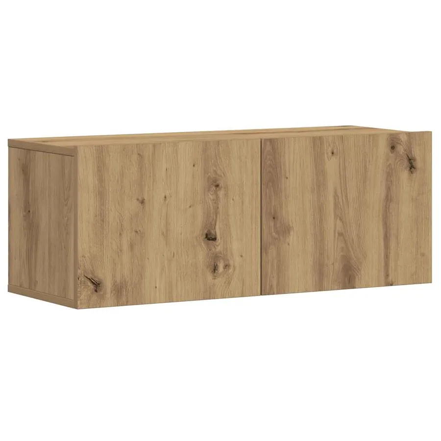 Meubles TV muraux 5 pcs chêne artisanal bois d'ingénierie - 4