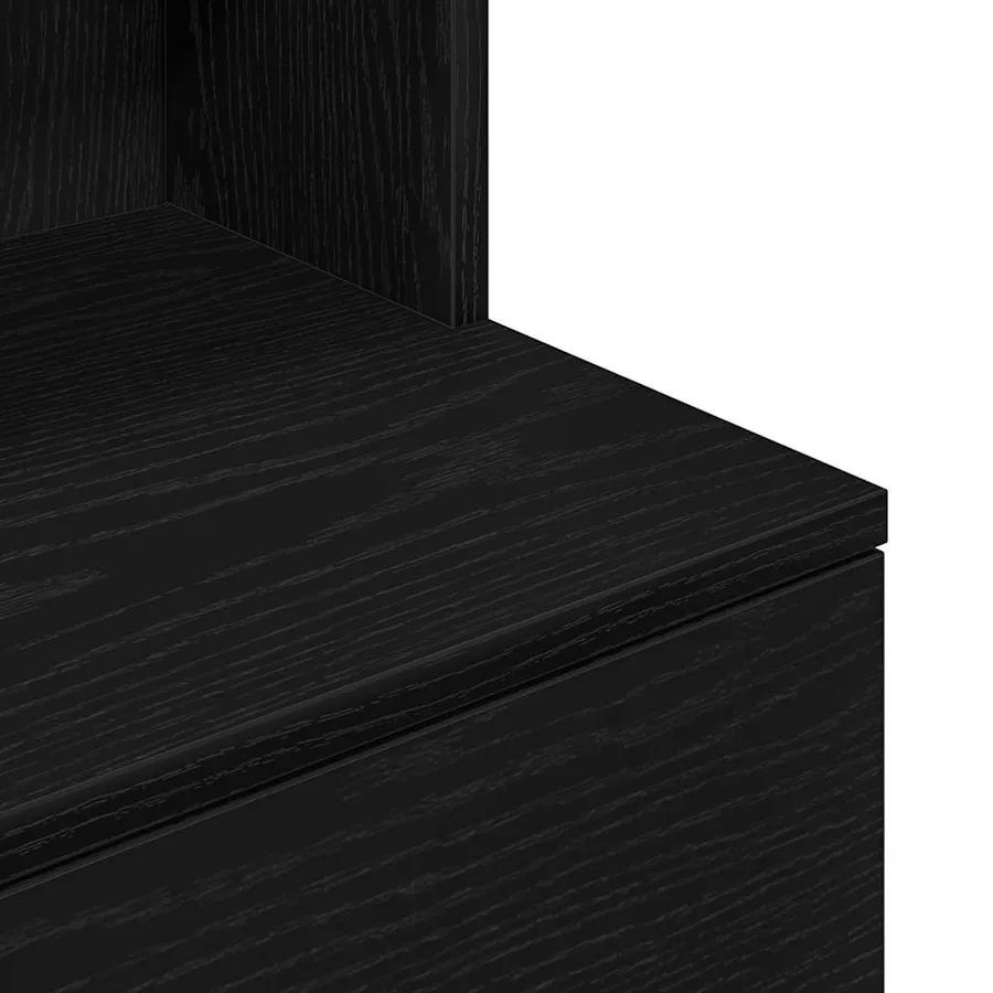 Table de chevet noir 39x35x125 cm bois d’ingénierie - 10