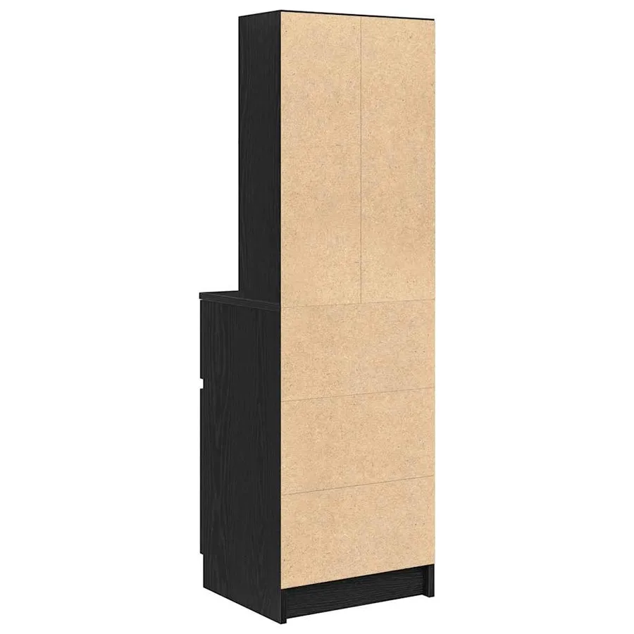 Table de chevet noir 39x35x125 cm bois d’ingénierie - 8