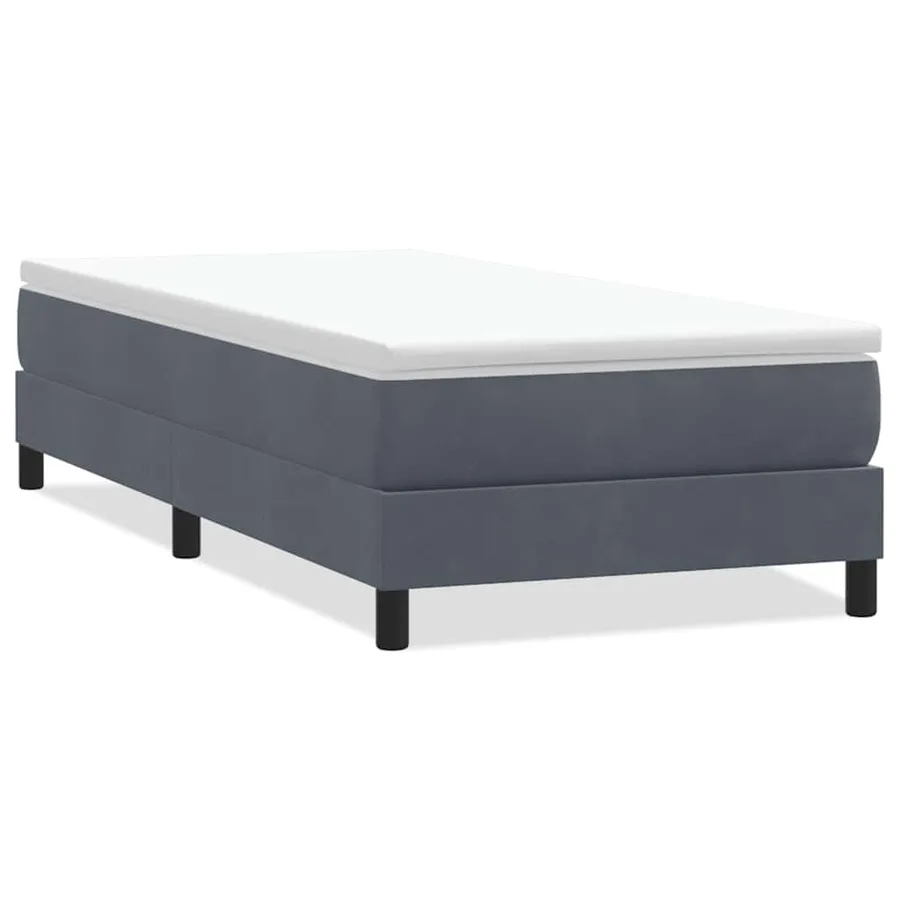 Sommier à lattes de lit sans matelas gris foncé 80x210 cm - 2