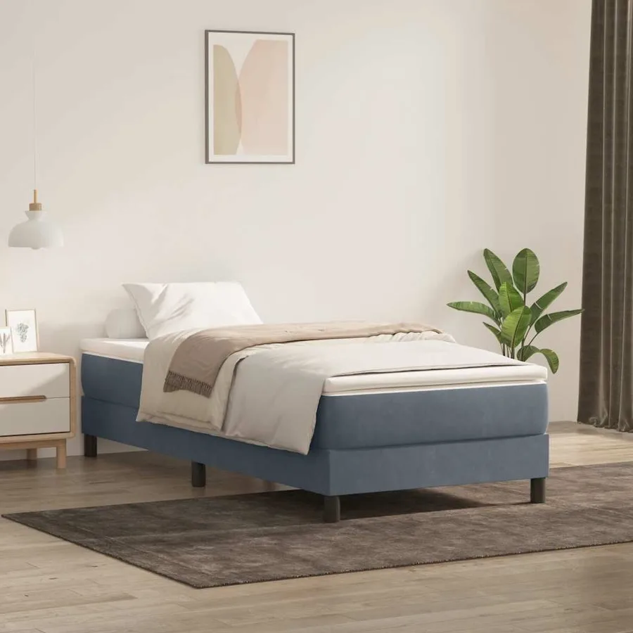 Sommier à lattes de lit sans matelas gris foncé 80x210 cm - 4