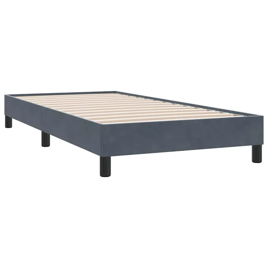 Sommier à lattes de lit sans matelas gris foncé 80x210 cm - 7