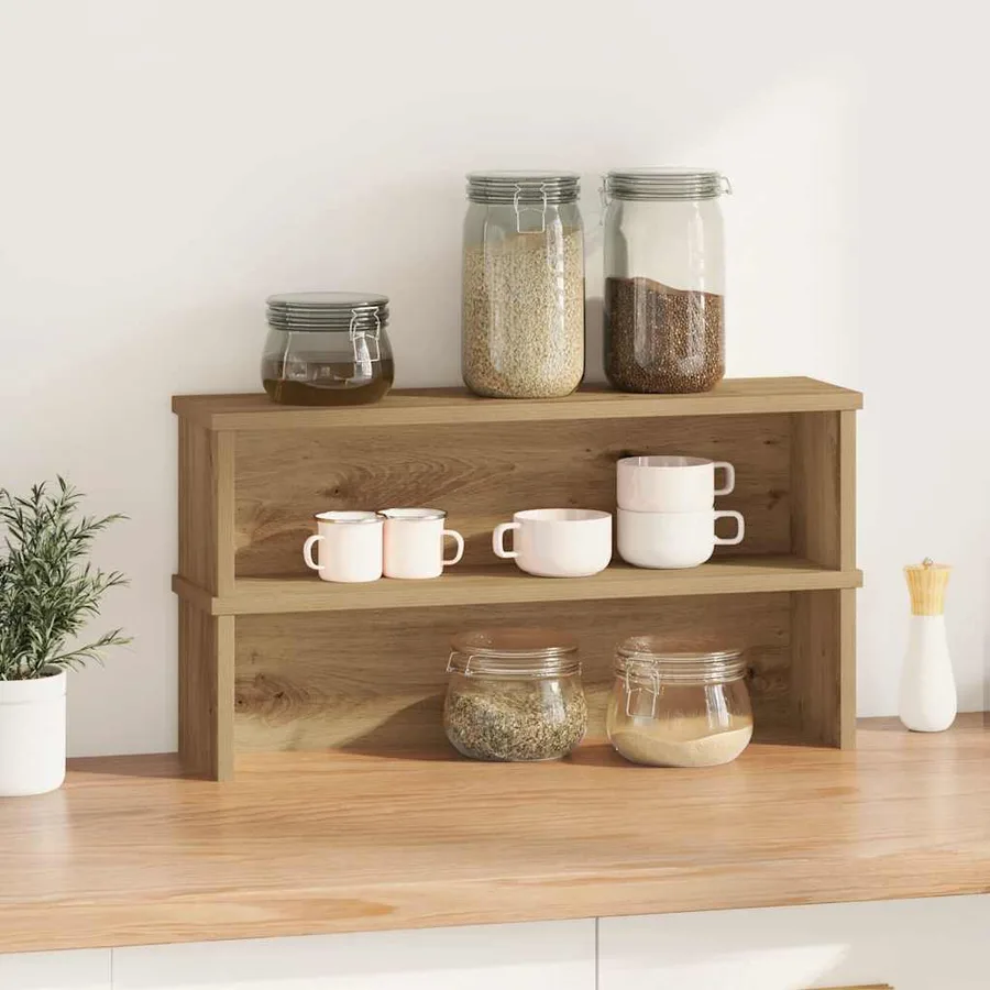 Étagères de cuisine empilables 2 pcs chêne artisanal 50x15x16cm - 2