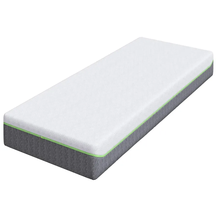 Matelas Blanc et Gris 80 x 200 cm Tissu jacquard - 4