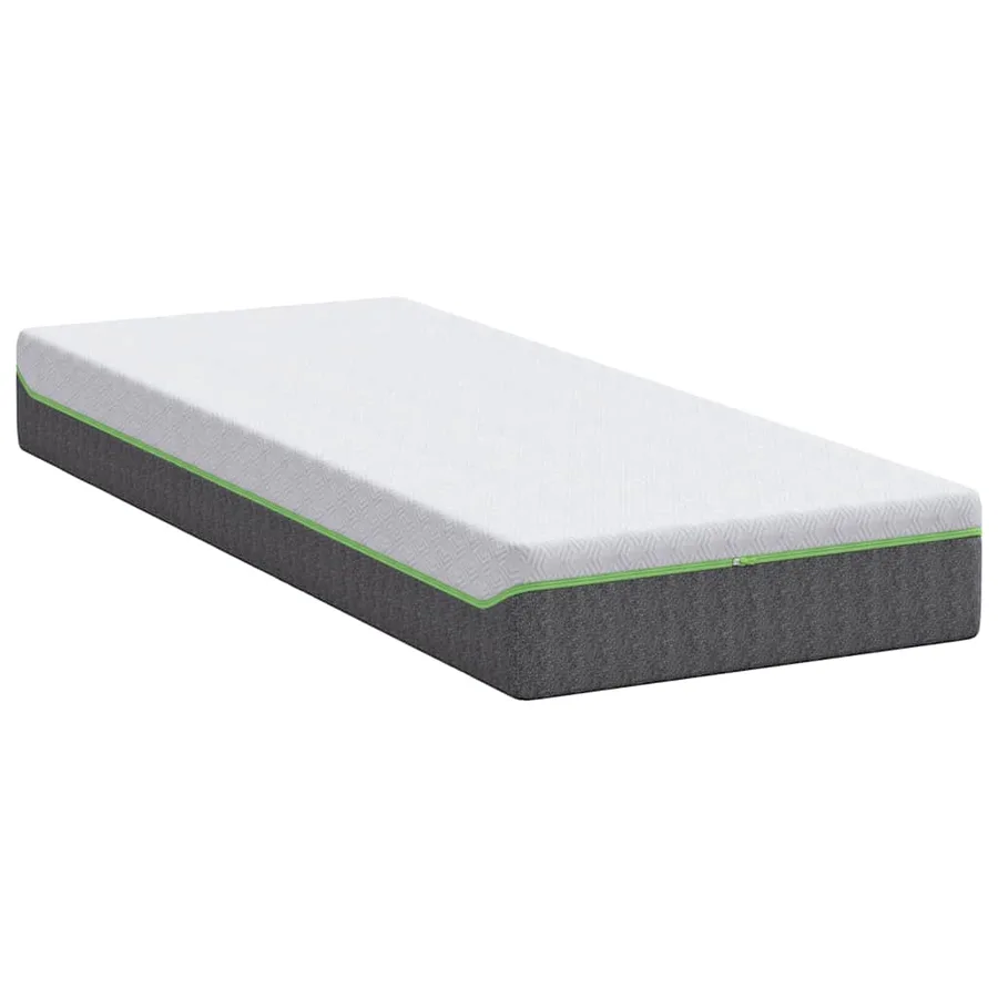 Matelas Blanc et Gris 80 x 200 cm Tissu jacquard - 5
