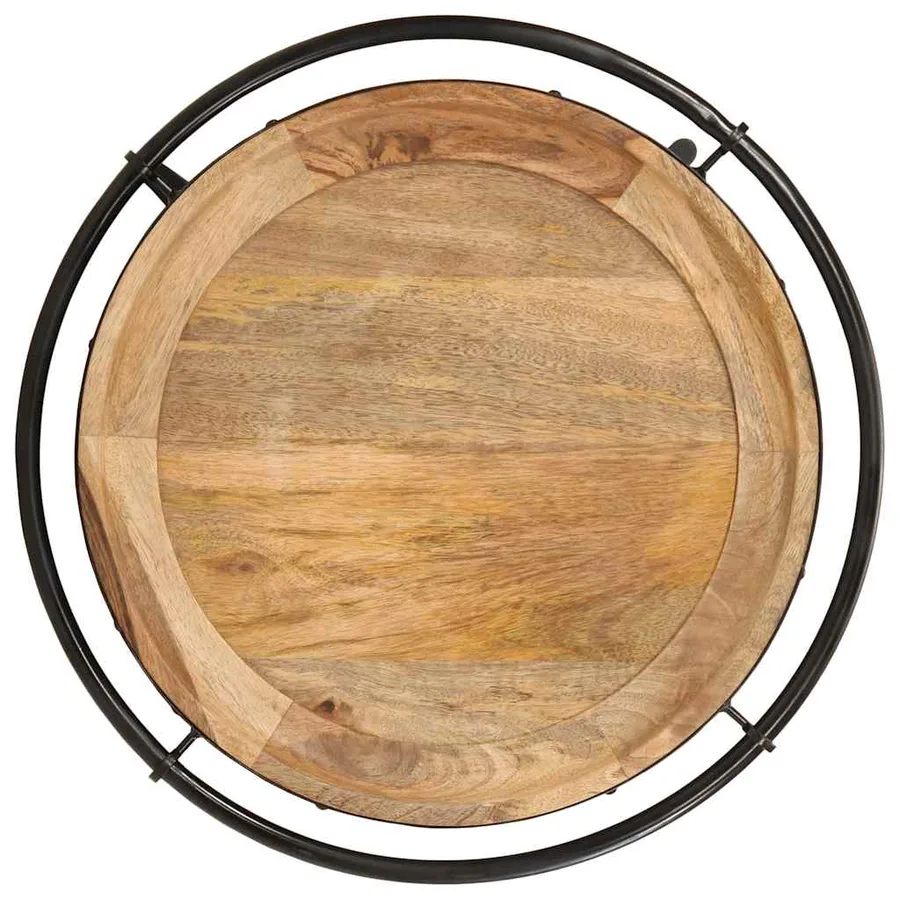 Table d'appoint Ø55x60 cm bois de manguier massif - 3