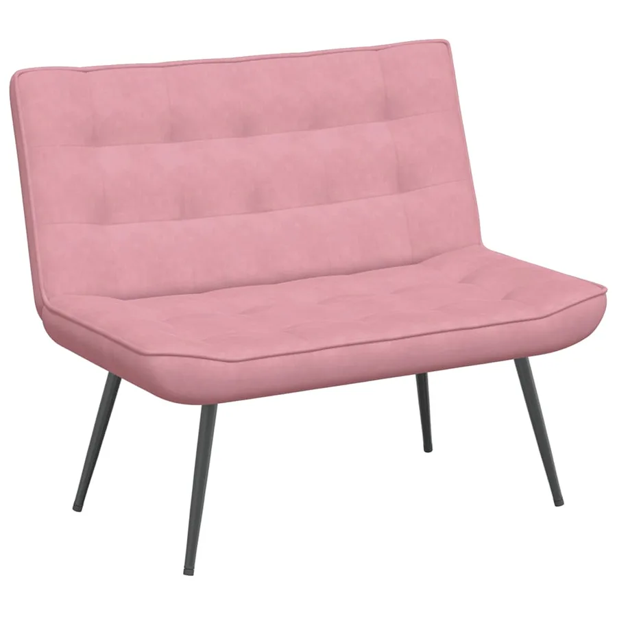Banc rose 110x74x84 cm velours - 2
