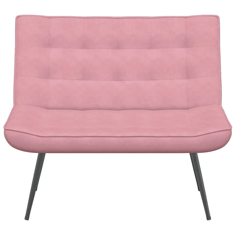 Banc rose 110x74x84 cm velours - 4