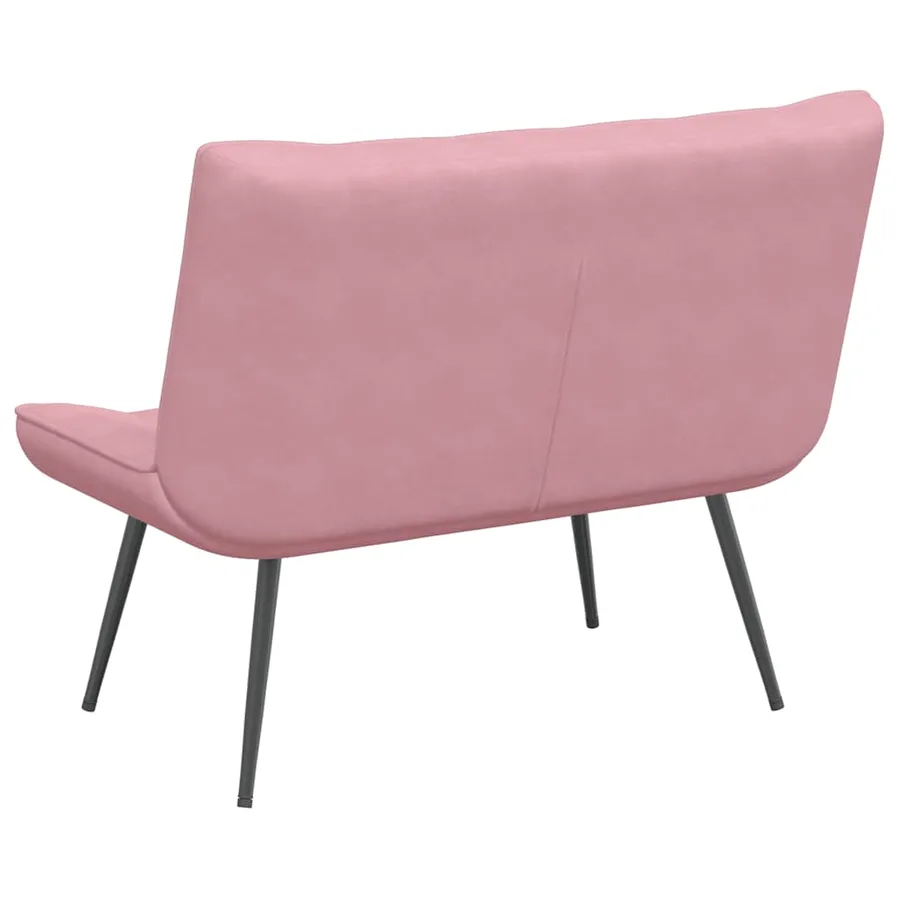 Banc rose 110x74x84 cm velours - 6