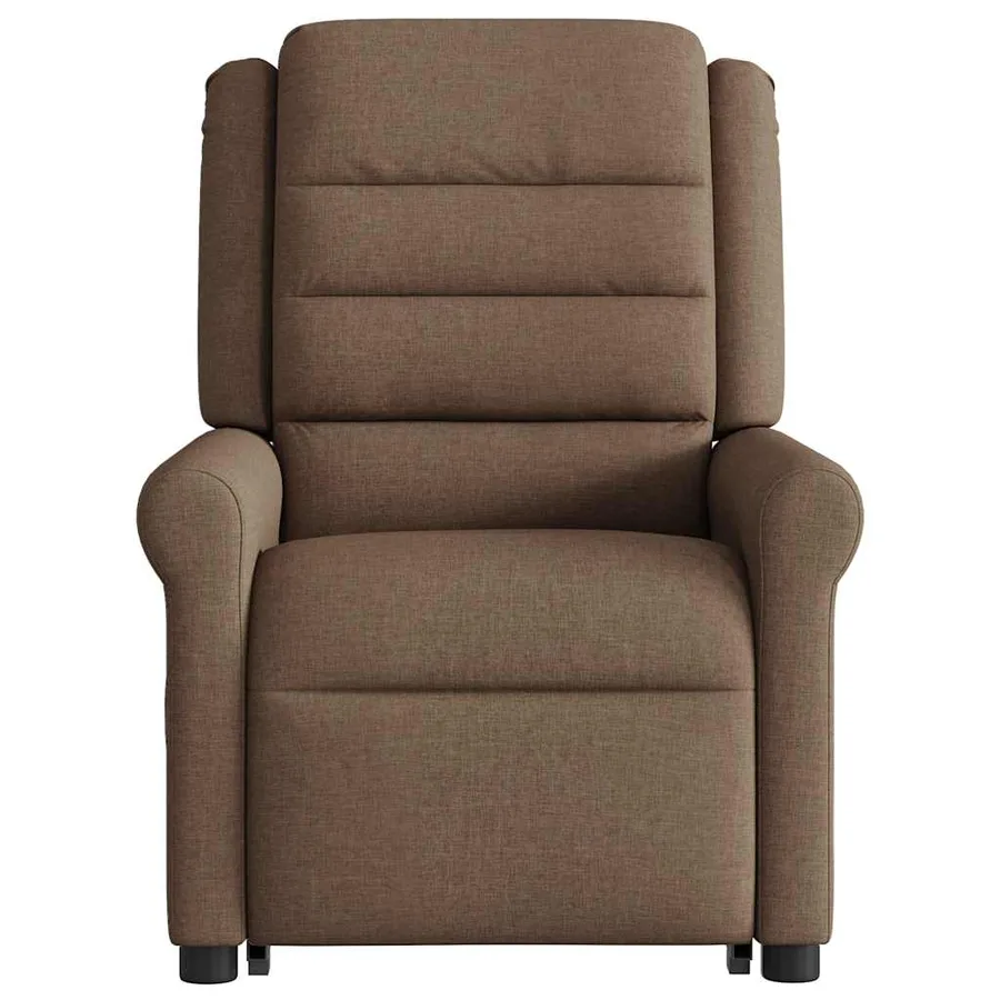 Fauteuil inclinable électrique marron tissu - 5