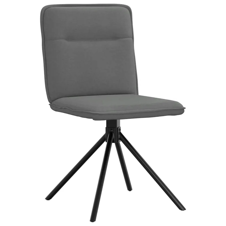 Chaises à manger lot de 4 gris foncé tissu - 3