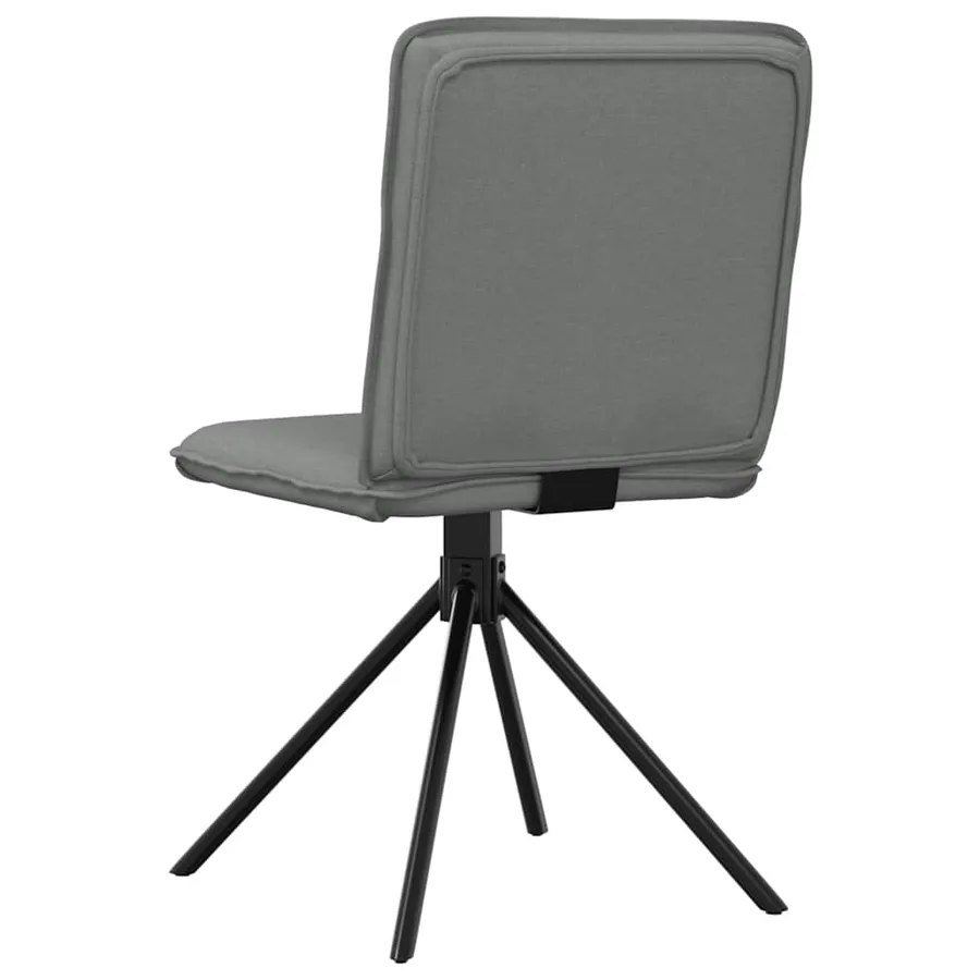 Chaises à manger lot de 4 gris foncé tissu - 6