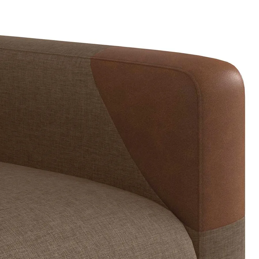 Fauteuil inclinable électrique marron tissu - 12