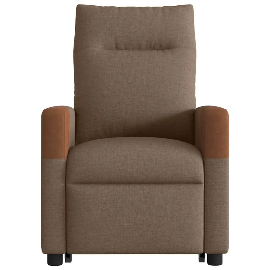 Fauteuil inclinable électrique marron tissu - 5