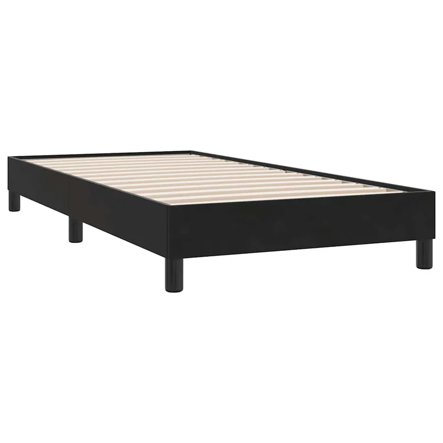 Cadre de lit sans matelas noir 100x210 cm velours - 2