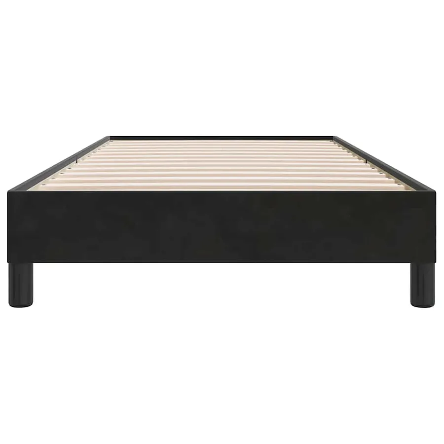 Cadre de lit sans matelas noir 100x210 cm velours - 5