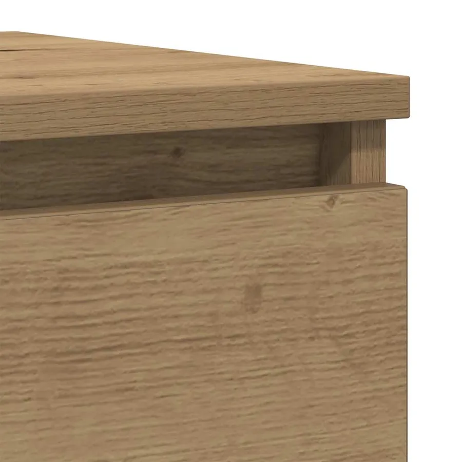 Buffet chêne artisanal 37,5x35x99 cm bois d'ingénierie - 10