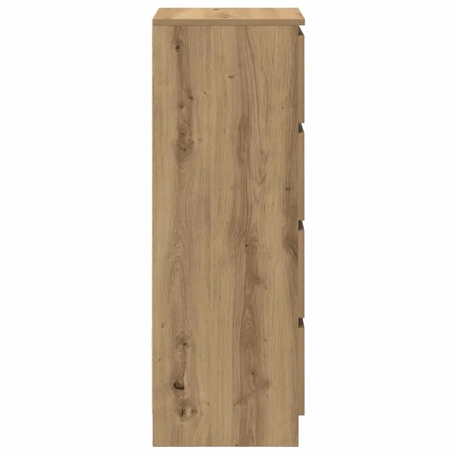 Buffet chêne artisanal 37,5x35x99 cm bois d'ingénierie - 7