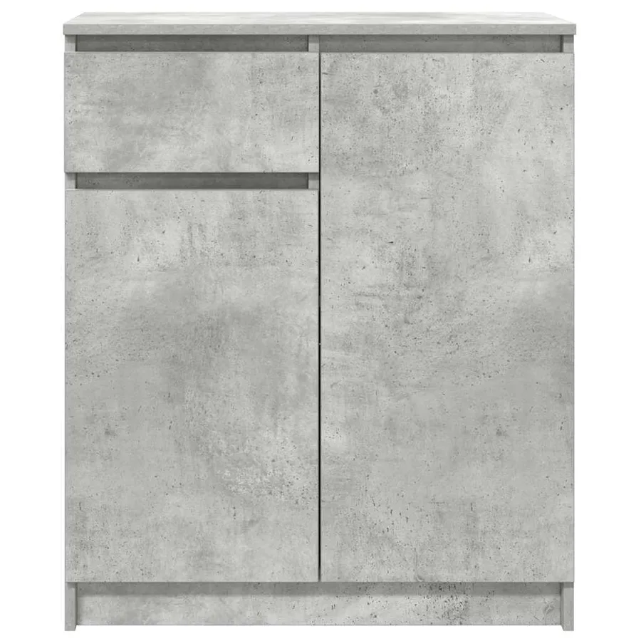 Buffet avec tiroir gris béton 71x35x84 cm bois d'ingénierie - 6