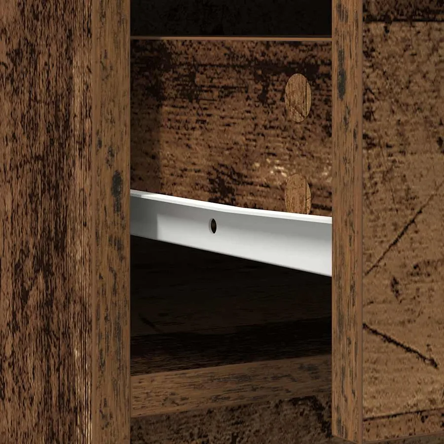 Buffet avec tiroirs et portes vieux bois 73x31x90 cm - 11