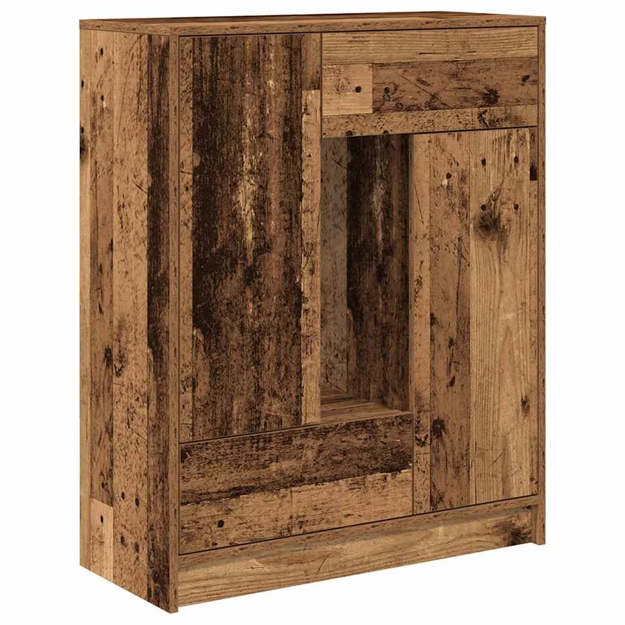Buffet avec tiroirs et portes vieux bois 73x31x90 cm - 2