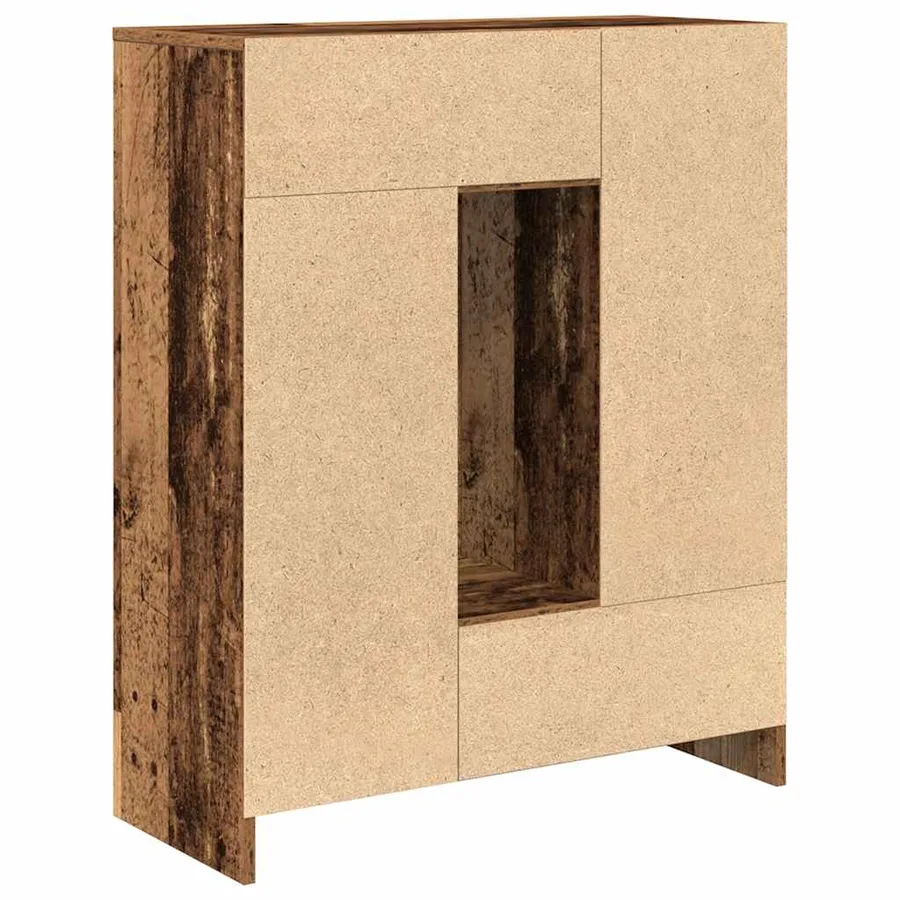 Buffet avec tiroirs et portes vieux bois 73x31x90 cm - 8