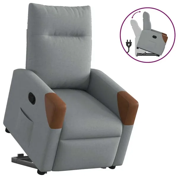 Fauteuil inclinable Gris clair Tissu