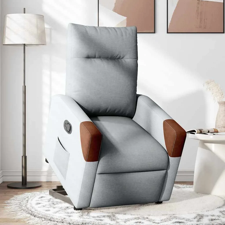 Fauteuil inclinable Gris clair Tissu - 2