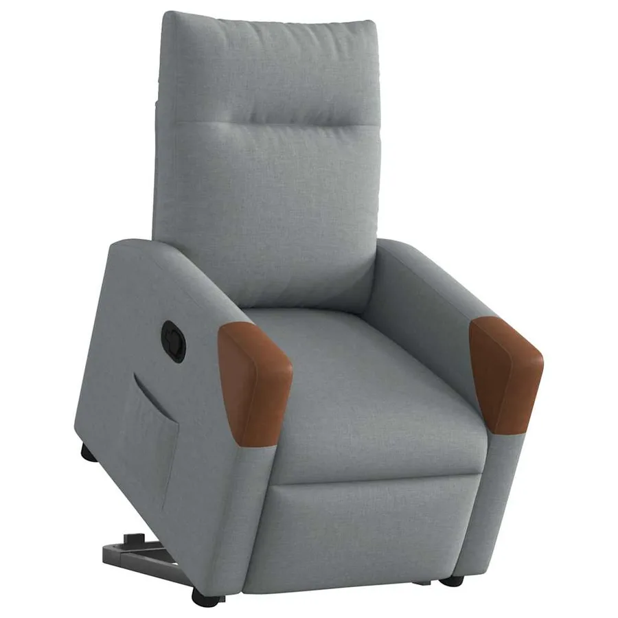 Fauteuil inclinable Gris clair Tissu - 3