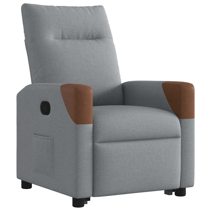 Fauteuil inclinable Gris clair Tissu - 4