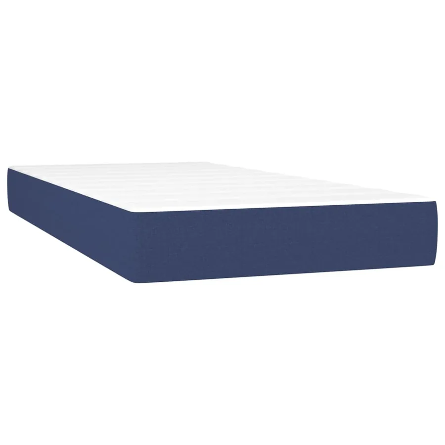 Sommier à lattes de lit avec matelas Bleu 80x200 cm Tissu - 5
