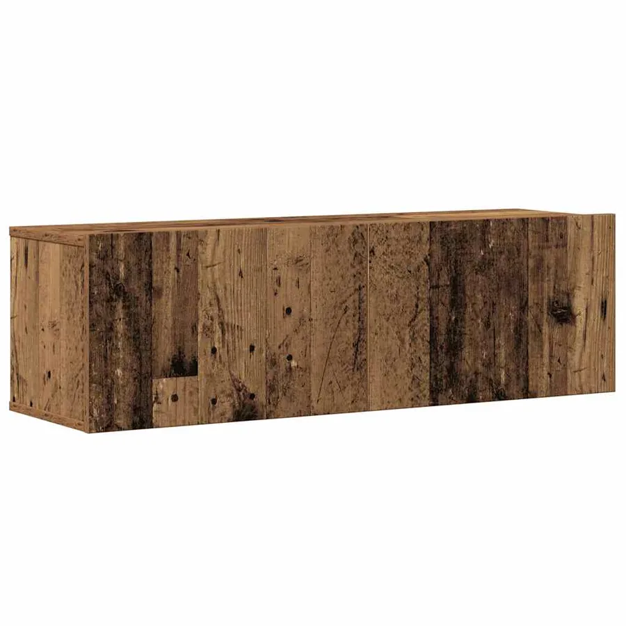 Ensemble de meuble TV mural 4 pcs vieux bois bois d'ingénierie - 4