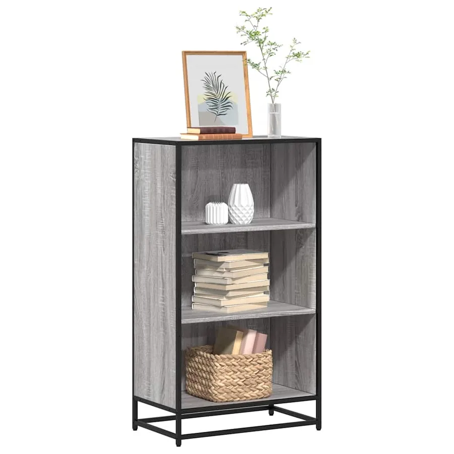 Bibliothèque sonoma gris 60x35x107,5 cm bois d'ingénierie