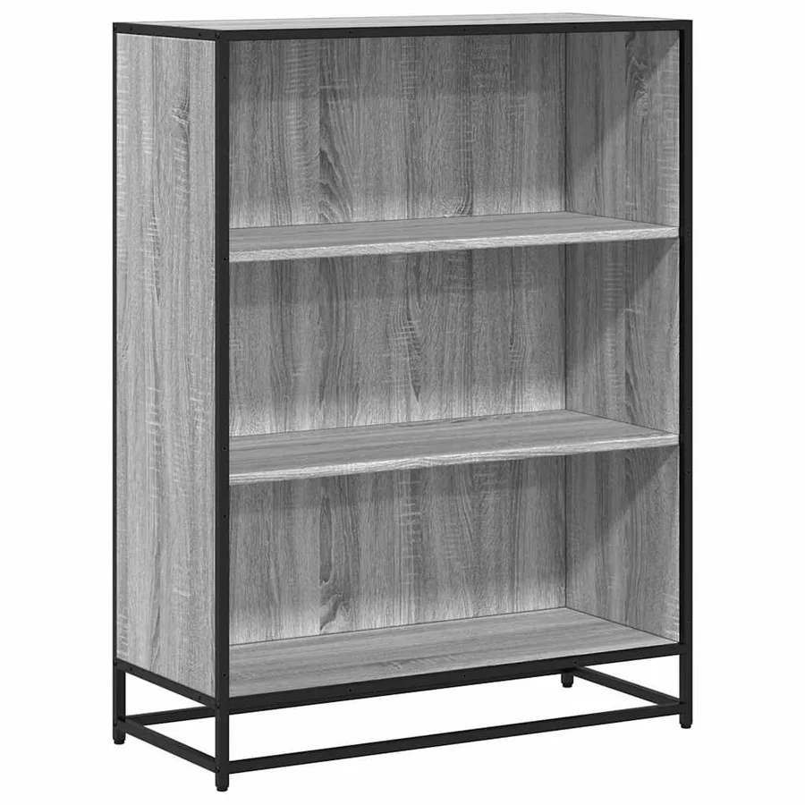 Bibliothèque sonoma gris 80,5x35x107,5 cm bois d'ingénierie - 2