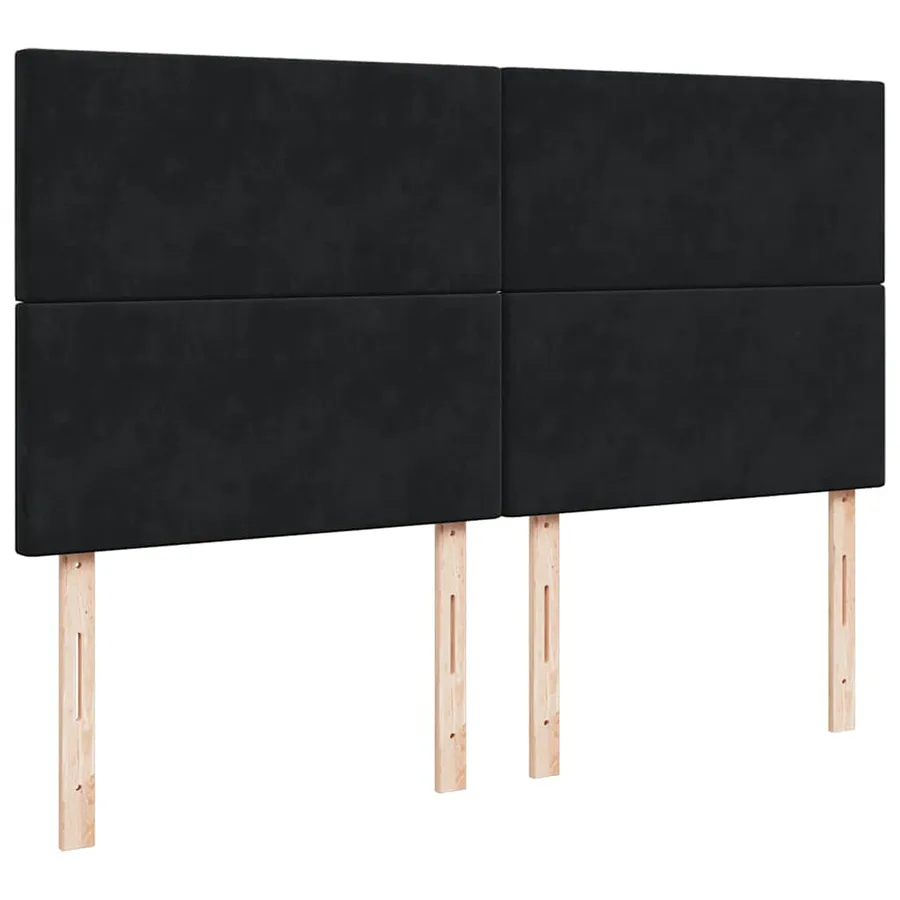 Cadre de lit ottoman avec matelas noir 200x200cm velours - 13